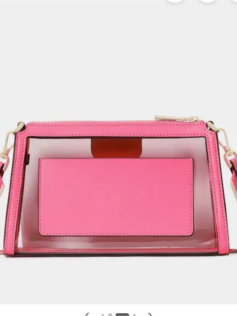 kate spade Hot Pink Clear Crossbody Bag with Gold Hardware - Picture 2 of 9